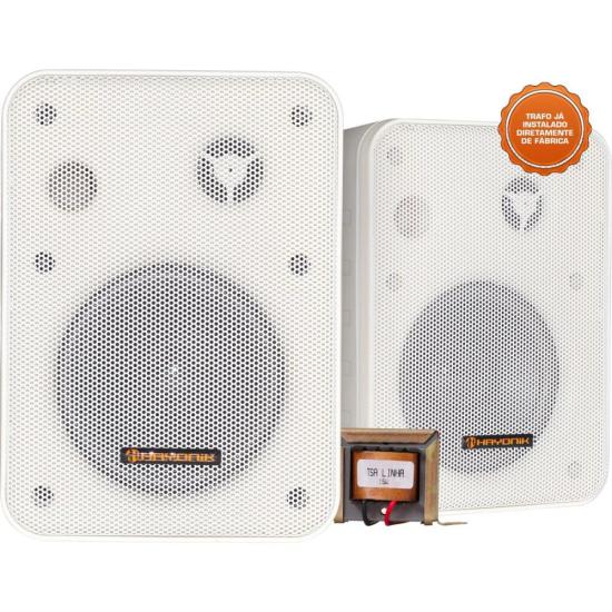 Caixa Acústica com Trafo 210V(15W) Ambience Line MSB60NC Branca HAYONIK - PAR / 2