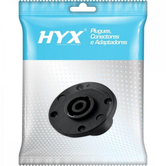 Conector Speakon Fêmea 4 Pólos HP017 Preto HYX