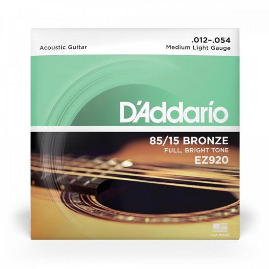 Encordoamento Violão Aço .012-.054 85/15 Bronze EZ920-B D Addario
