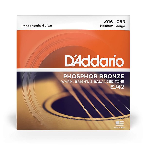 Encordoamento Violão Aço Reso DAddario Phosphor Bronze EJ42