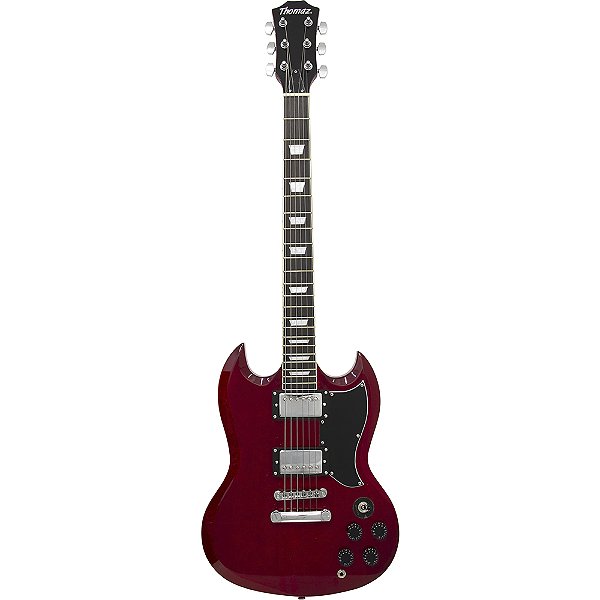 Guitarra Elétrica Sg De Madeira Maciça Thomaz Teg 340 Vermelho