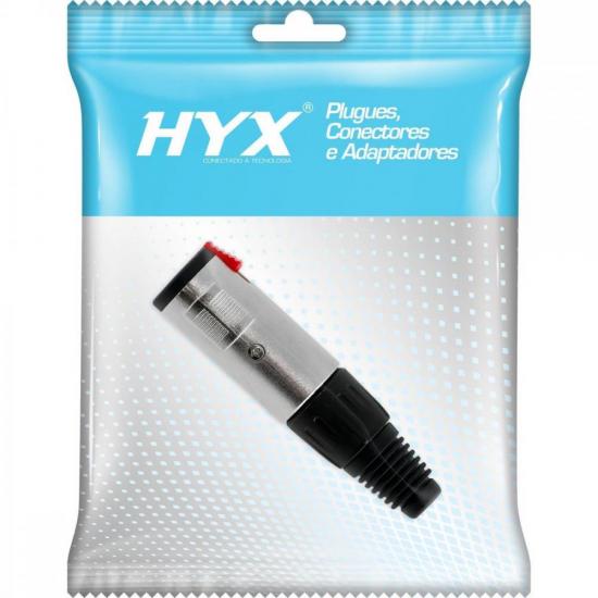 Jack P10 Fêmea Mono e Estéreo Com Trava HJ071 HYX