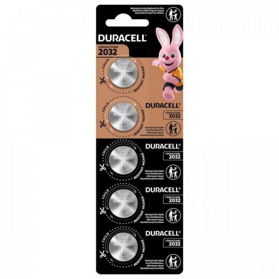 Pilha Moeda Lithium 3v CR2032 (C/5 Pilhas) Duracell - CAR / 5