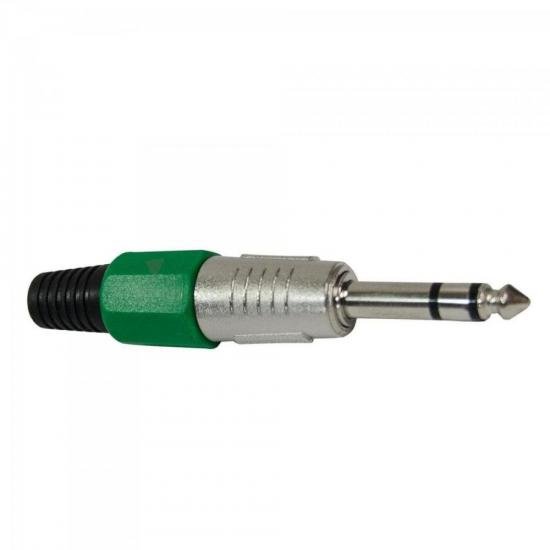 Plug P10 Stereo Plástico PGPZ0017 Verde Storm - PCT / 5