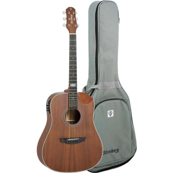 Violão Strinberg SD201HC Folk Eletroacústico Mahogany Satin Com Bag