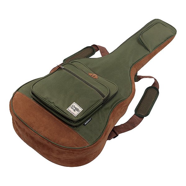 Bag Para Violão 541 Series Powerpad® Verde Musgo Moss Green Ibanez Bags for Acoustic Guitars IAB541-MGN
