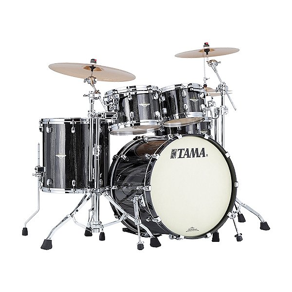 Bateria Shell Pack (4 Tambores) Bumbo 22 (Black Clouds & Silver Linings Hardware Smoked Black Nickel) Tama Starclassic Maple MA42TZUS-BCS