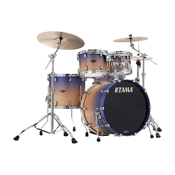 Bateria Shell Pack (4 Tambores) Bumbo 22 (Satin Purple Atmosphere Fade) Tama Starclassic Walnut/Birch WBS42S-SAF