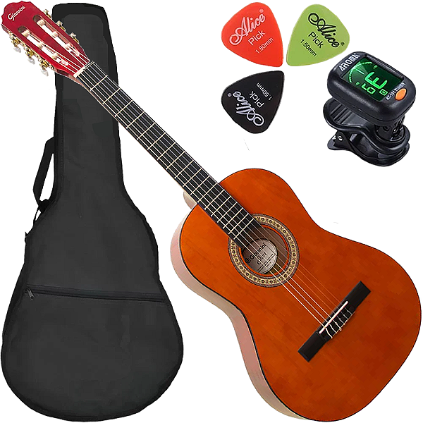 Kit Violão Giannini Start N6 3/4 Natural Acústico Nylon Canhoto