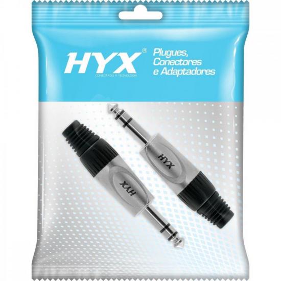 Conector P10 Macho Estéreo Niquelado HJ024S HYX - PCT / 2