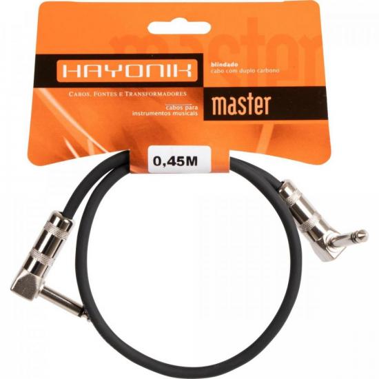 Cabo para Pedal Hayonik Linha Brasil P10 X P10 90° 45cm Preto