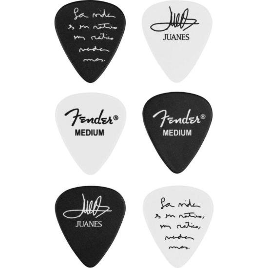 Kit Palheta Fender Medium 351 Juanes Black and White (C/6) - PCT / 6