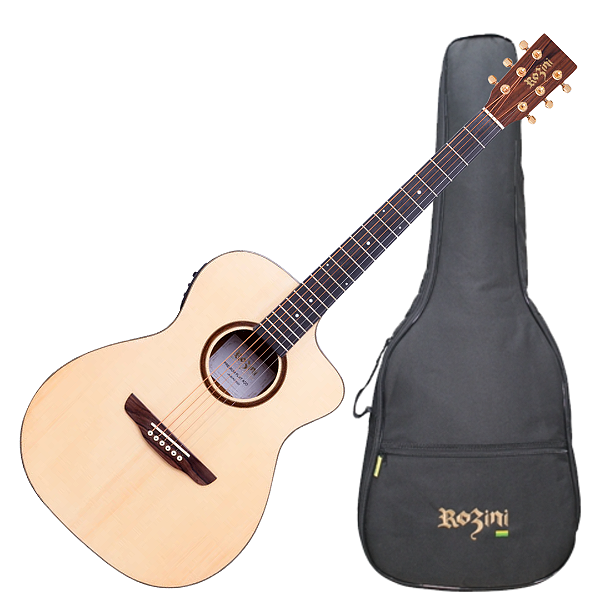 Violão Elétrico Rozini Premium RX620.AT.N.CT.LP C/Bag