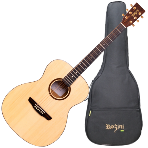 Violão Acústico Premium Auditório Rozini RX220.AC.N.LP + Bag