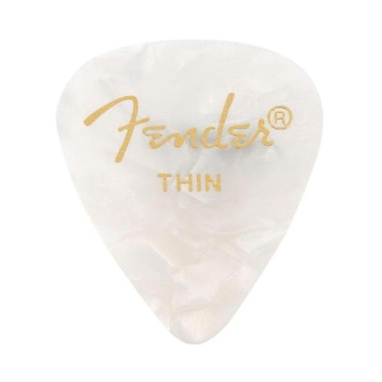 Palheta Fender Thin 351 Premium Celulóide White Moto (C/144) - PCT / 144