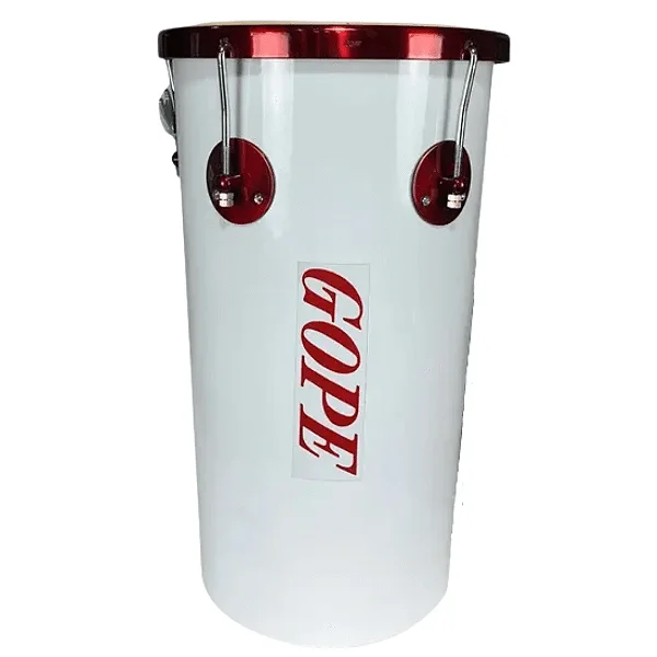 Rebolo Gope Alumínio 55cm x 11" Conico Pele Animal Branco e Cereja (LAL5511TMABC)