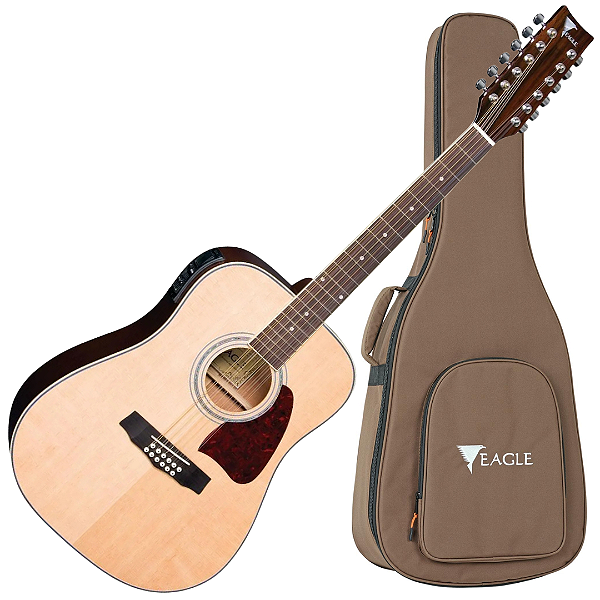 Violão Eletroacústico 12C Eagle CH888 E12 Natural