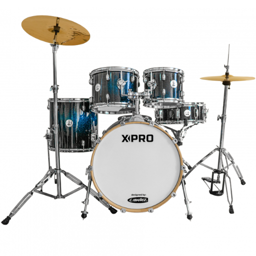 Bateria Acústica X-Pro 20" Blue Sparkle