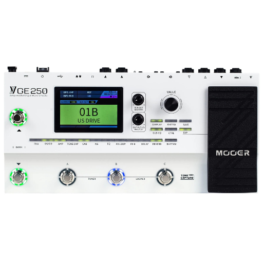Pedaleira Multiefeitos Mooer GE250 para Guitarra
