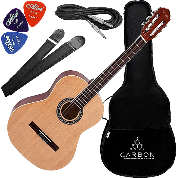 Kit Violão Acústico Nylon Giannini Gn15 Natural VX01