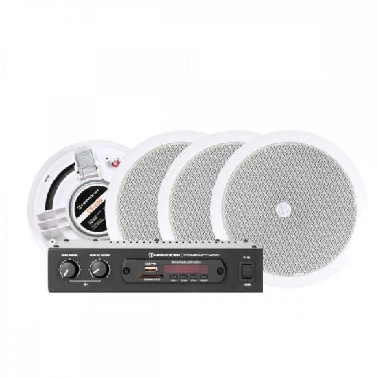 Kit Som Ambiente Compact 400 CS630 - Sistema de Som Potente para Ambientes Internos e Externos