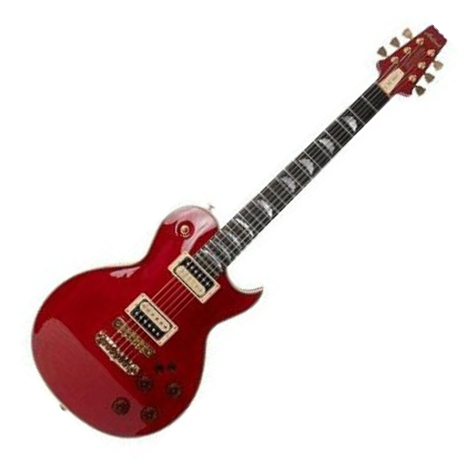 Guitarra Elétrica Aria Pro PE-R80 See-Through Red - Som Incrível e Design Atraente