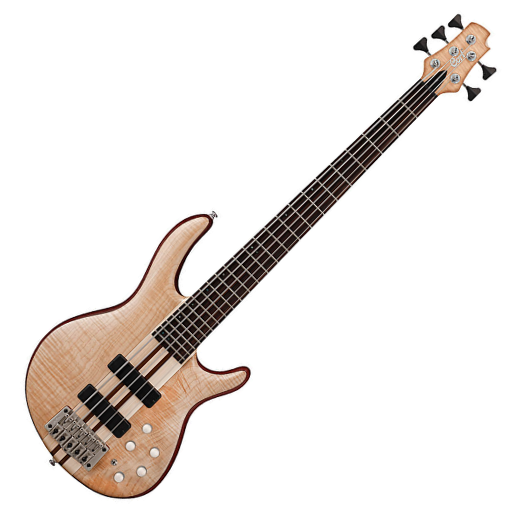 Contrabaixo 5 Cordas Ativo Cort A5 Plus FMMH OPN com Captadores Bartolini e Corpo Neck-Thru