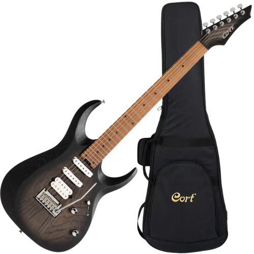 Guitarra Elétrica Cort X700 OPBB Triality com Captadores Fishman e Bag