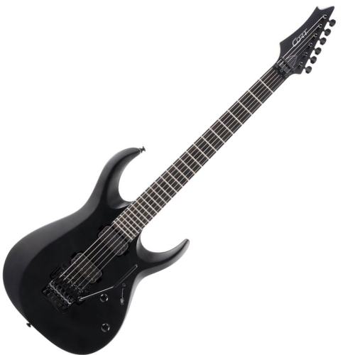 Guitarra Elétrica Cort X500 Menace BKS Black Satin com Captadores Seymour Duncan e Ponte FloydRose