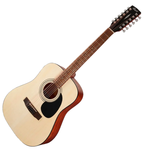 Violão Eletroacústico 12 Cordas Cort AD810-12E OP Folk com Tampo Spruce e Pré CE304T Open Pore Natural