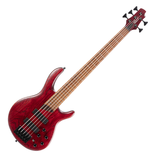 Contrabaixo 5 Cordas Cort B5 Element OPBR Bartolini MK1 Ponte MetalCraft M5 Escala Roasted Maple