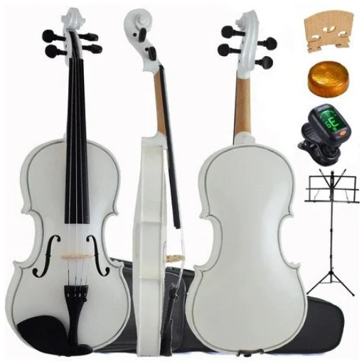 Kit Violino Branco Sverve Ronsani 3/4 Estojo Arco Breu