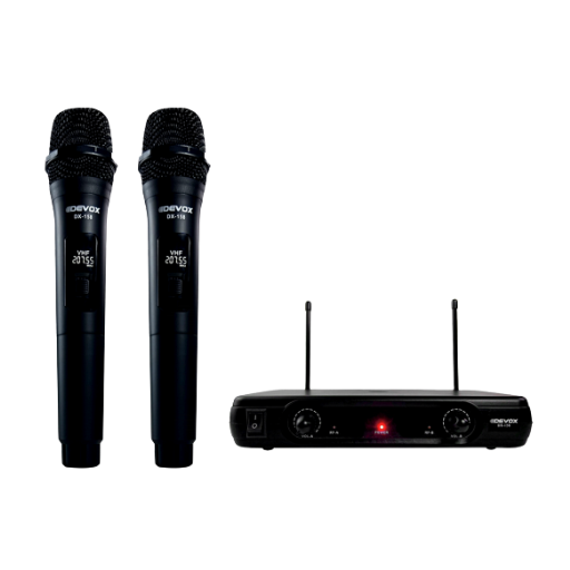 Microfone Sem Fio Duplo VHF DX-158 Devox
