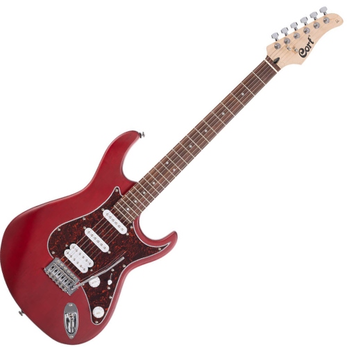 Guitarra Cort G110 OPBC Open Pore Black Cherry com Captadores Powersound HSS