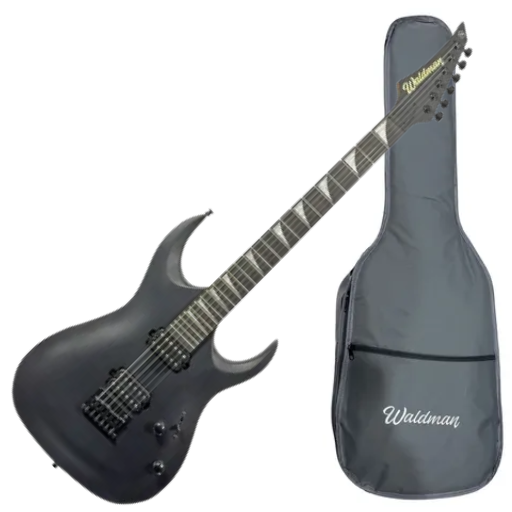 Guitarra Waldman WGAR441X BKS Black Satin com Captadores WLD Custom HH C/ Bag