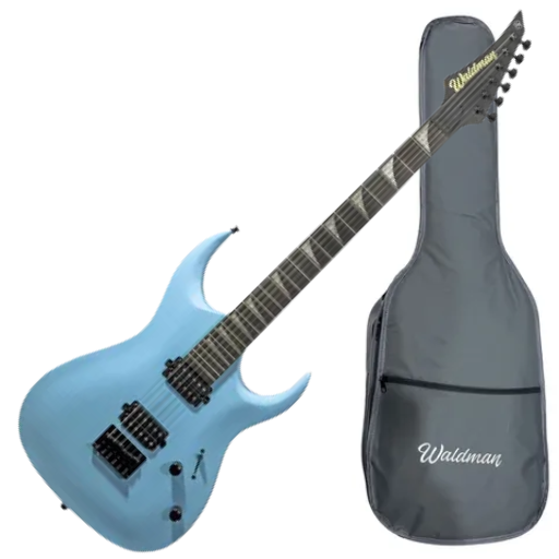 Guitarra Waldman WGAR441X LBS Light Blue Satin com Captadores WLD Custom HH C/ Bag