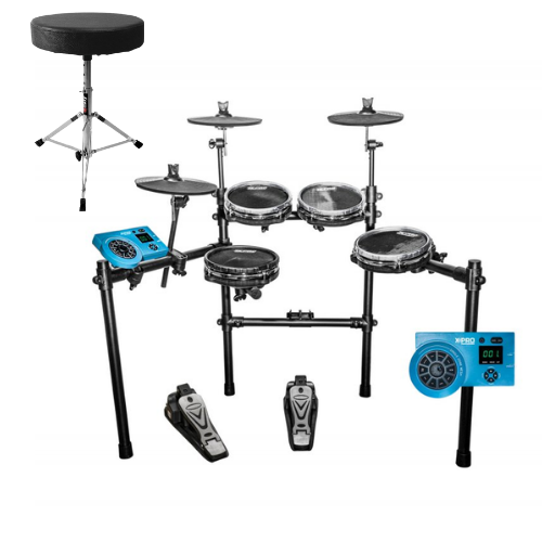 Bateria Eletrônica X Pro Ed4 Full Mesh Head Pads Dual Zone Com Banco