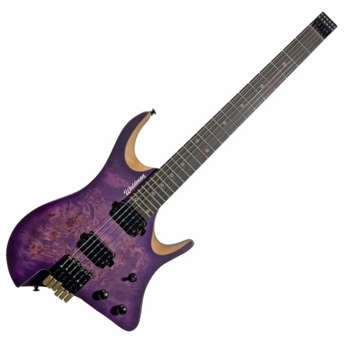Guitarra Waldman WHL500-PPS Purple Satin Headless Premium com Captadores WLD Custom e Bag
