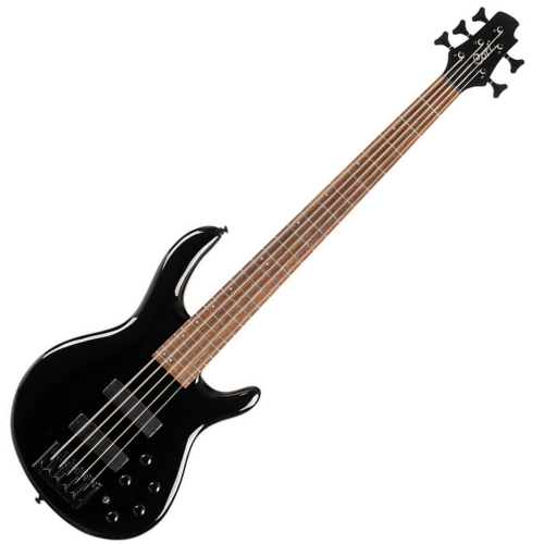 Contrabaixo Cort C5 Deluxe BK Black 5 Cordas com Captadores Bartolini MK-1 e MetalCraft M5.