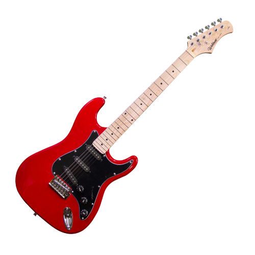 Guitarra Waldman ST-111 WR Wine Red com Corpo Hardwood e Captadores Single Coil Hi-Gain