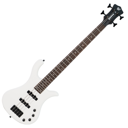 Contrabaixo Ativo 4 Cordas Waldman WB-300A WHS White Satin com Captadores P/J