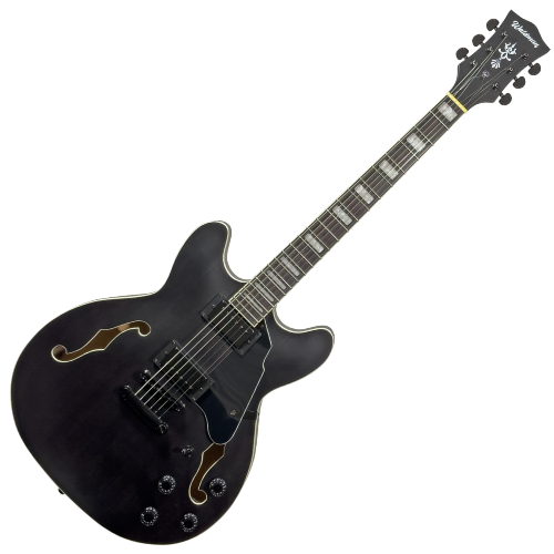 Guitarra Semiacústica Waldman GHO100 BKM Black Matte com Captação HH