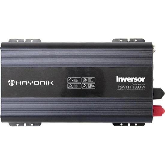 Inversor Automotivo HAYONIK PSW111 Onda Senoidal 1000W 12V/127V