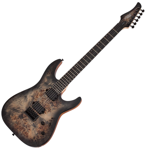 Guitarra Schecter C-6 Pro CB Charcoal Burst com Diamond Decimator e Hardtail String-Through