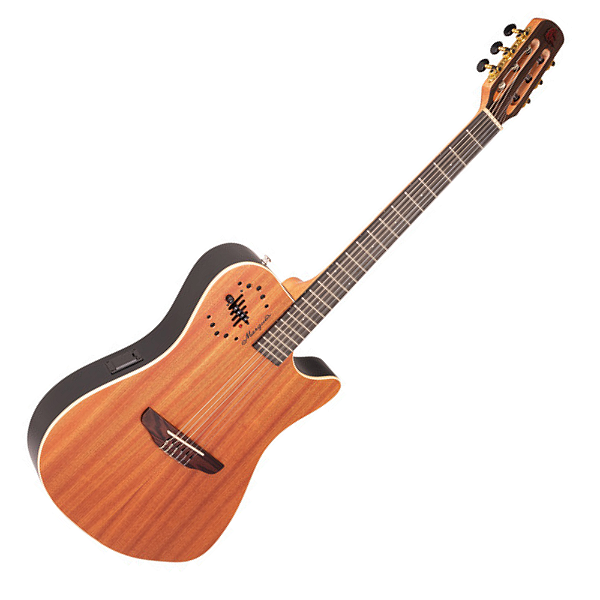 Violão Marquês VN-12MGSEQ Eletroacústico Nylon Clássico Cutaway Mogno Fosco