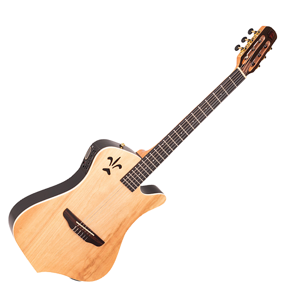 Violão Eletroacústico Marquês VN-10NSEQ Super Flat Nylon com Captação Híbrida Piezo e Mic