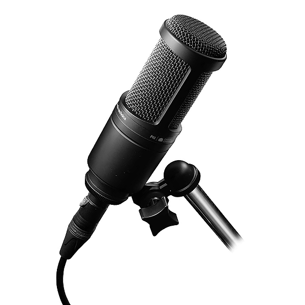 Microfone Audio-Technica AT2020 Condensador Cardioide para Estudio
