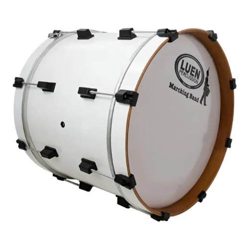 Bumbo Marcial Luen 16"x14" Revestido em Fórmica com Aros de Madeira e Pele Leitosa