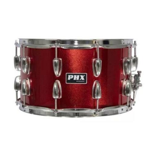 Caixa PHX 14"x8" de Madeira Vermelha com Pele Cristal e 10 Afinações