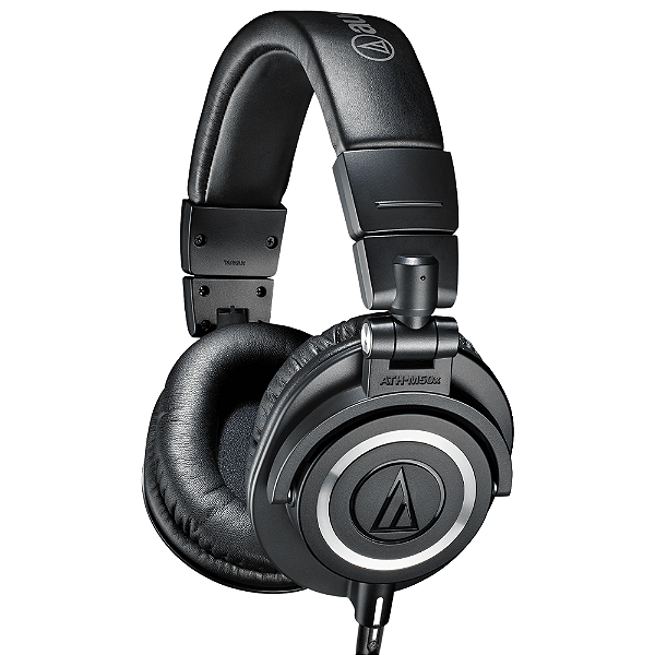 Fone de Ouvido Audio-Technica ATH-M50X Profissional para Estudio Monitoramento e Mixagem